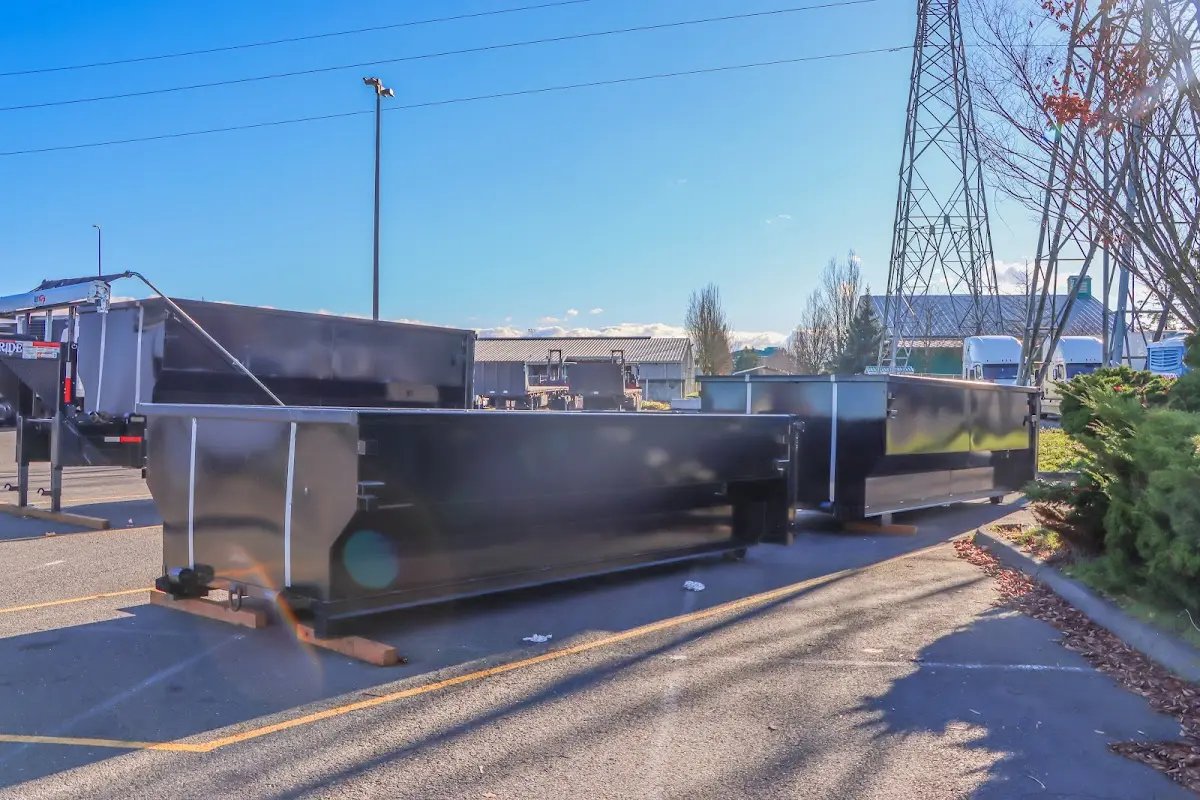 Roll-off dumpster ready for waste disposal at job site for Roll Off Dumpster Rental in Anthony